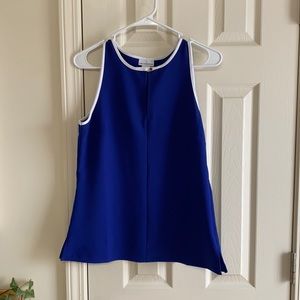 Liz Claiborne blue and white sleeveless top